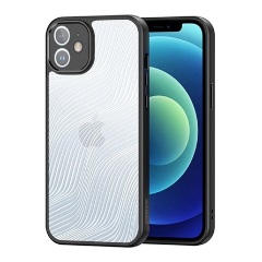 iPhone 12 DUX DUCIS AIMO szilikon telefonvédő ütésállóság, hullám, FEKETE