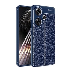 Xiaomi Poco F6 4G Gigapack Szilikon telefonvédő ütésállóság, varrás minta, SÖTÉTKÉK