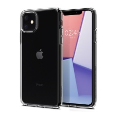 iPhone 11 SPIGEN LIQUID CRYSTAL szilikon telefonvédő ütésállóság, légpárnás sarok, ÁTLÁTSZÓ