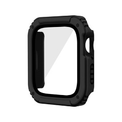 Apple Watch Series 2 42mm Gigapack Műanyag keret ütésálló + kijelzővédő üveg FEKETE