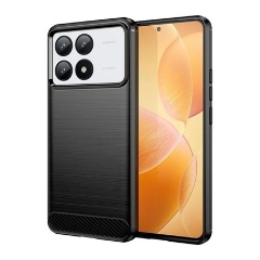 Xiaomi Poco F6 Pro 4G Gigapack Szilikon telefonvédő ütésállóság, karbon minta, FEKETE Xiaomi Poco F6 Pro 4G Gigapack Szilikon telefonvédő ütésállóság, karbon minta, FEKETE