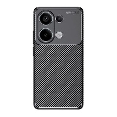 Xiaomi Poco M6 Pro 4G Gigapack Szilikon telefonvédő ütésállóság, karbon minta, FEKETE