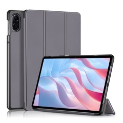 Honor Pad X9 Gigapack Tok álló, bőr hatású FLIP, asztali tartó, SÖTÉTSZÜRKE