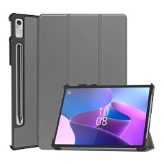 Lenovo Tab P11 Pro Gen2 Gigapack Tok álló, bőr hatású aktív FLIP, ceruza tartó, SÖTÉTSZÜRKE