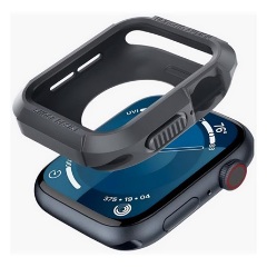 Apple Watch Series 9 45mm SPIGEN RUGGED ARMOR műanyag óra keret ütésállóság SÖTÉTSZÜRKE