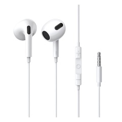BASEUS ENCOK H17 fülhallgató SZTEREO 3.5mm jack, hangerőszabályzó, FEHÉR