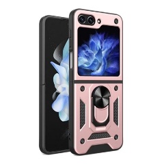 Samsung Z Flip6 5G Gigapack Defender szilikon telefonvédő ütésállóság, tartógyűrű, ROZÉARANY
