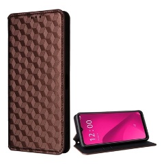 T Phone 2 5G Gigapack Tok álló, bőr hatású FLIP, prémium, BRONZBARNA