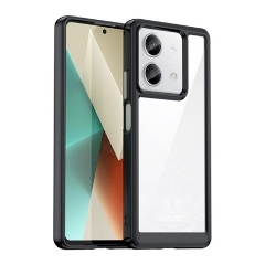 Redmi Note 13 5G GIGAPACK Szilikon telefonvédő ütésállóság, átlátszó hátlap, FEKETE