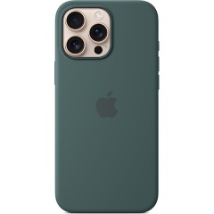 Apple IPHONE 16 PRO MAX SILICONE CASE WITH MAGSAFE - LAKE GREEN okostelefon szilikon tok zöld