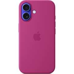 Apple IPHONE 16 SILICONE CASE WITH MAGSAFE - FUCHSIA okostelefon szilikon tok