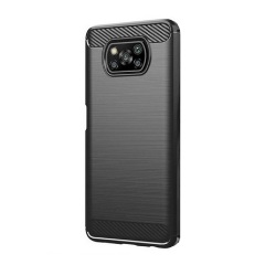 Xiaomi Poco X3 Pro Gigapack szilikon telefonvédő ütésállóság, karbon minta, FEKETE