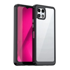 T Phone 2 5G Gigapack Szilikon telefonvédő ütésállóság, átlátszó hátlap, FEKETE