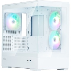 Zalman P30 WHITE V2 táp nélküli ablakos MT Mini Tower számítógépház fehér