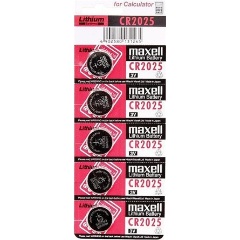 Maxell gomb (CR2025) Li elem 5db ezüst
