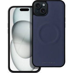 iPhone 14 Plus ROAR MAG MORNING szilikon telefonvédő ECO bőr hatású, MagSafe, SÖTÉTKÉK