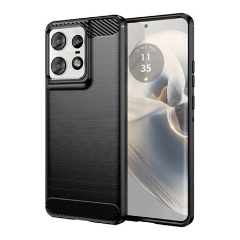 Motorola Edge 50 Pro 5G Gigapack Szilikon telefonvédő ütésállóság, karbon minta, FEKETE Motorola Edge 50 Pro 5G Gigapack Szilikon telefonvédő ütésállóság, karbon minta, FEKETE