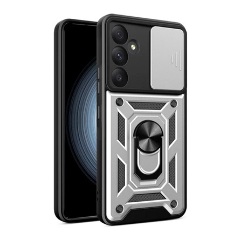 Samsung A55 5G Gigapack Defender szilikon telefonvédő ütésállóság, kameravédő, EZÜST