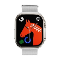 Apple Watch Series 10 42mm HOCO AS101 pótszíj egyedi méret, mágneses, EZÜST