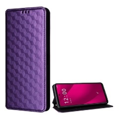 T Phone 2 Pro 5G Gigapack Tok álló, bőr hatású FLIP, prémium, LILA