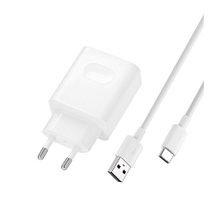 HUAWEI hálózati töltő USB aljzat (40W, PD gyorstöltő + Type-C kábel) FEHÉR (Gigapack csomagolás)