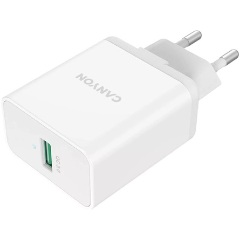Canyon CNE-CHA36W01 36W univerzális hálózati töltő adapter fehér (QC3.0) Canyon CNE-CHA36W01 36W univerzális hálózati töltő adapter fehér (QC3.0)