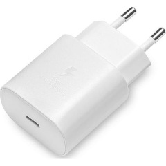 SAMSUNG hálózati töltő Type-C aljzat (25W, EP-TA800XWEGWW, PD gyorstöltő 3.0) FEHÉR (Gigapack csomagolás)