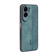 Honor 90 Lite 5G Gigapack szilikon telefonvédő bőr hatású hátlap, prémium, SÖTÉTZÖLD