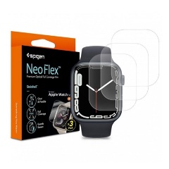 Apple Watch Series 9 45mm SPIGEN NEOFLEX képernyővédő fólia 3db full screen, tok barát, ÁTLÁTSZÓ