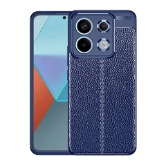 Xiaomi Poco X6 5G Gigapack Szilikon telefonvédő ütésállóság, varrás minta, SÖTÉTKÉK