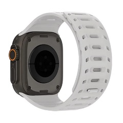Apple Watch Series 5 44mm DUX DUCIS CS pótszíj egyedi méret, mágneses, SÖTÉTSZÜRKE