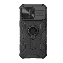 iPhone 15 Pro Max NILLKIN CAMSHIELD ARMOR defender műanyag telefonvédő ütésállóság, logó kivágás, FEKETE