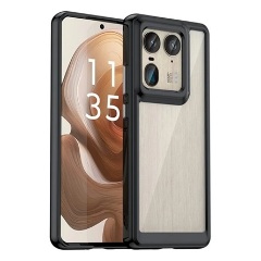 Motorola Edge 50 Ultra 5G Gigapack Szilikon telefonvédő ütésállóság, átlátszó hátlap, FEKETE