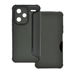 Redmi Note 13 Pro Plus 5G Gigapack Tok álló, bőr hatású FLIP, karbon minta, SÖTÉTZÖLD Redmi Note 13 Pro Plus 5G Gigapack Tok álló, bőr hatású FLIP, karbon minta, SÖTÉTZÖLD