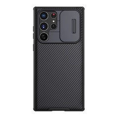Samsung S22 5G NILLKIN CAMSHIELD PRO szilikon telefonvédő ütésállóság, csíkos, FEKETE