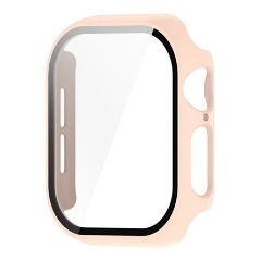 Apple Watch Series 10 42mm Gigapack Műanyag keret BUMPER, ütésállóság + kijelzővédő üveg, RÓZSASZÍN