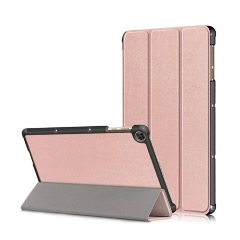 Honor Pad X8 Gigapack Tok álló, bőr hatású FLIP, asztali tartó, ROZÉARANY