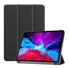 IPAD Pro 12.9 (2022) GIGAPACK Tok álló, bőr hatású aktív FLIP, asztali tartó, FEKETE
