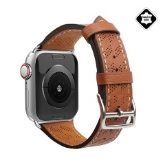 Apple Watch Series 10 42mm Gigapack Pótszíj egyedi méret, lyukacsos, VILÁGOSBARNA