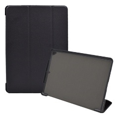 IPAD Air 2019 Gigapack Tok álló, bőr hatású aktív FLIP, asztali tartó, FEKETE