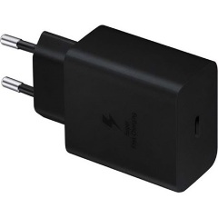 SAMSUNG hálózati töltő Type-C aljzat (45W, EP-T4510EBE, PD gyorstöltő) FEKETE (Gigapack csomagolás)