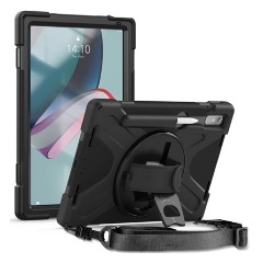 Lenovo Tab P11 Pro Gen2 Gigapack Defender műanyag telefonvédő ütésállóság, vállpánt, FEKETE
