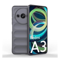 Redmi A3 4G Gigapack Szilikon telefonvédő ütésállóság, 3D, SÖTÉTSZÜRKE