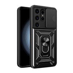 Samsung S24 Ultra 5G Gigapack Defender szilikon telefonvédő ütésállóság, kameravédő, FEKETE