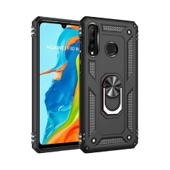 Huawei P30 Lite Gigapack Defender szilikon telefonvédő ütésállóság, mágneses, FEKETE