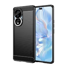 Honor 90 5G MOFI szilikon telefonvédő ütésállóság, karbon minta, FEKETE