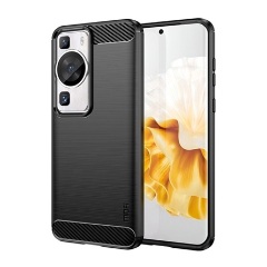 Huawei P60 Pro MOFI szilikon telefonvédő ütésállóság, karbon minta, FEKETE
