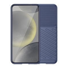 iPhone 15 Pro Gigapack szilikon telefonvédő ütésállóság, dombor minta, SÖTÉTKÉK