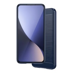 Redmi 10C Gigapack Szilikon telefonvédő ütésállóság, karbon minta, SÖTÉTKÉK