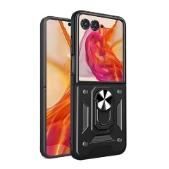Motorola Razr 50 5G Gigapack Defender szilikon telefonvédő ütésállóság, kameravédő, FEKETE